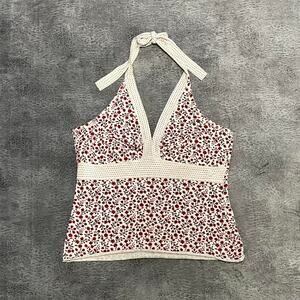 2000s so halter print tank top